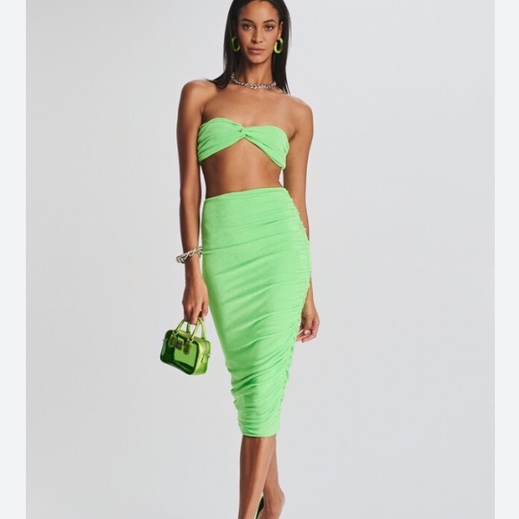 SER.O.YA Julia Vaca Runch Skirt&Bandeau Top Matching Set - Picture 1 of 7